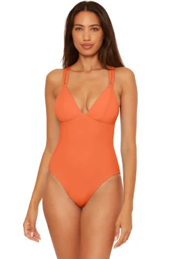 Becca by Rebecca Virtue Plunge|One Pieces-Abigail Reversible One Piece Swimsuit