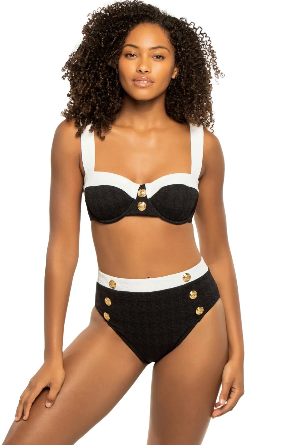 L'Agence Bralette|Bikinis-Alexandria Colorblock Bikini Top