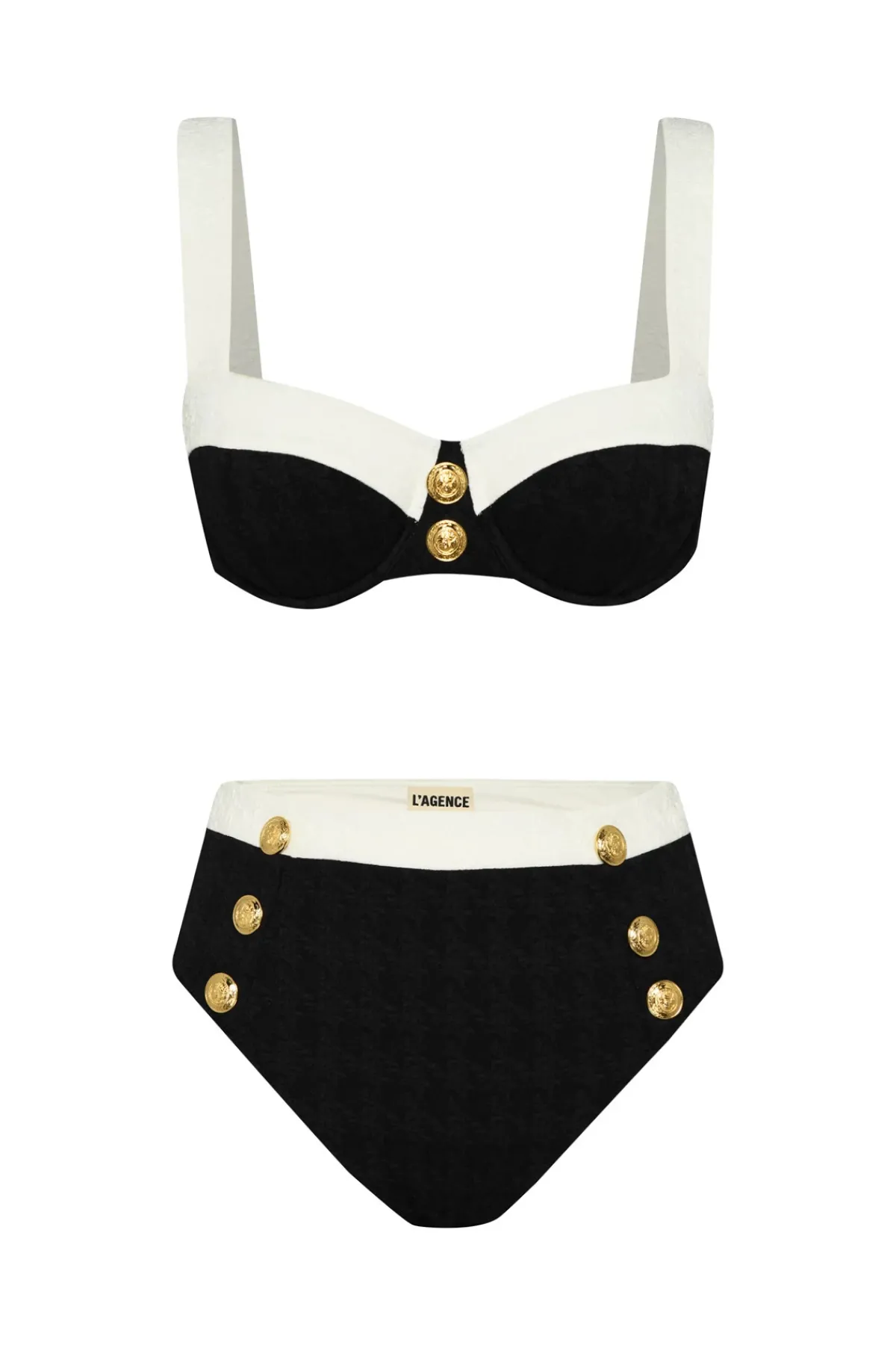L'Agence Bralette|Bikinis-Alexandria Colorblock Bikini Top