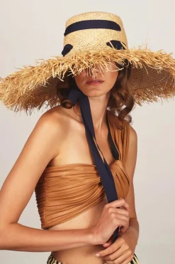 Lola Hats Hats-Alpargatas Ribbon Fringe Sun Hat