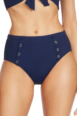 Robin Piccone High Waist|Bikinis-Amy Ribbed High Waist Bikini Bottom
