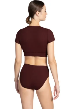 Robin Piccone Bikinis-Amy Ribbed Raglan Bikini Top