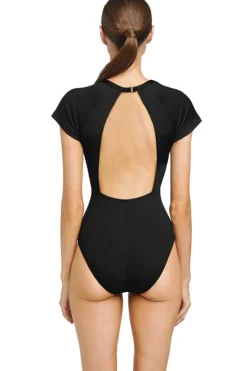 Robin Piccone One Pieces-Amy Ribbed Raglan One Piece Swimsuit