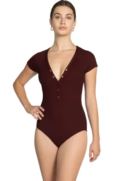Robin Piccone One Pieces-Amy Ribbed Raglan One Piece Swimsuit