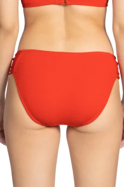 Robin Piccone Hipster|Bikinis-Amy Ribbed Tab Side Hipster Bikini Bottom