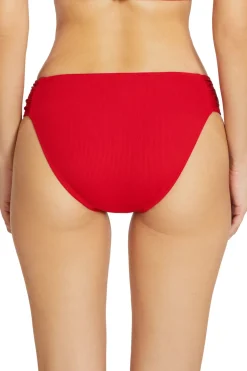 Robin Piccone Hipster|Bikinis-Amy Ribbed Tab Side Hipster Bikini Bottom