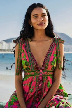 Farm Rio Sundresses-Ana Tapestry Midi Dress