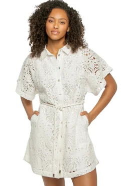 Mon Renn Sundresses-Anglaise Collared Mini Dress
