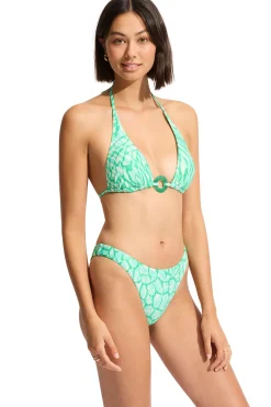 Seafolly Triangle|Halter-Animal Instinct Sliding Halter Bikini Top