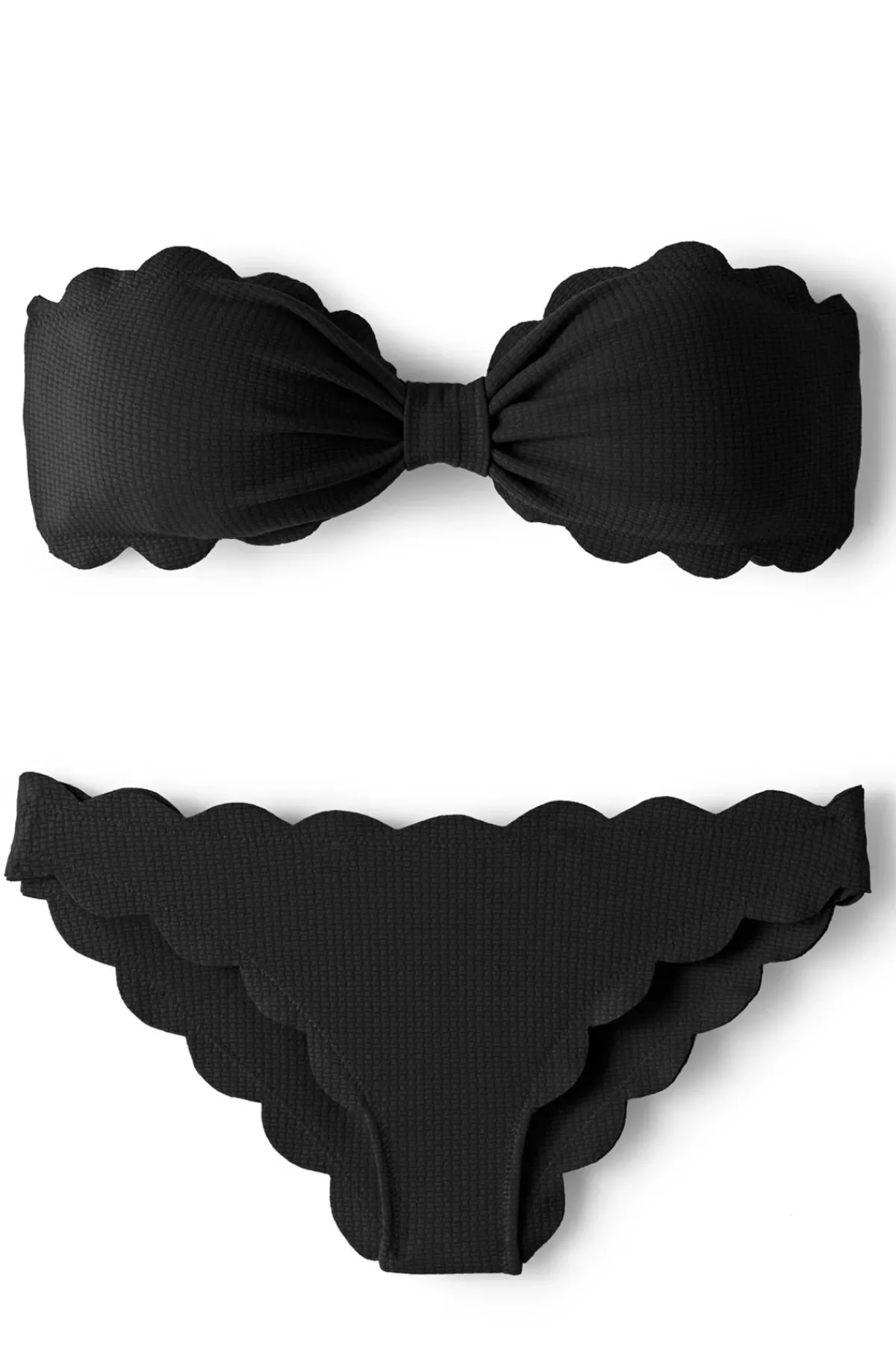 Marysia Bandeau|Bikinis-Antibes Sweetheart Scalloped Bandeau Bikini Top