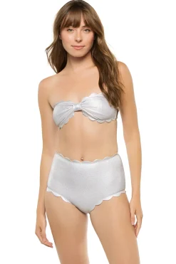 Marysia Bandeau|Bikinis-Antibes Sweetheart Scalloped Bandeau Bikini Top