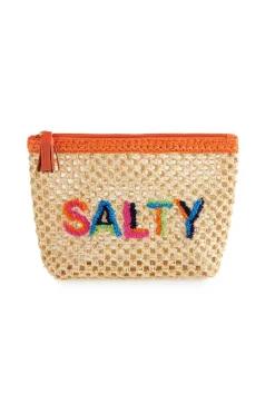 Shiraleah Bikini Bags|Bags-Antigua Salty Zip Pouch