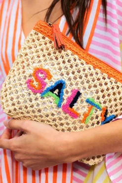 Shiraleah Bikini Bags|Bags-Antigua Salty Zip Pouch