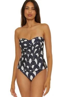 Trina Turk Halter|Bandeau-Arches Bandeau Tankini Top