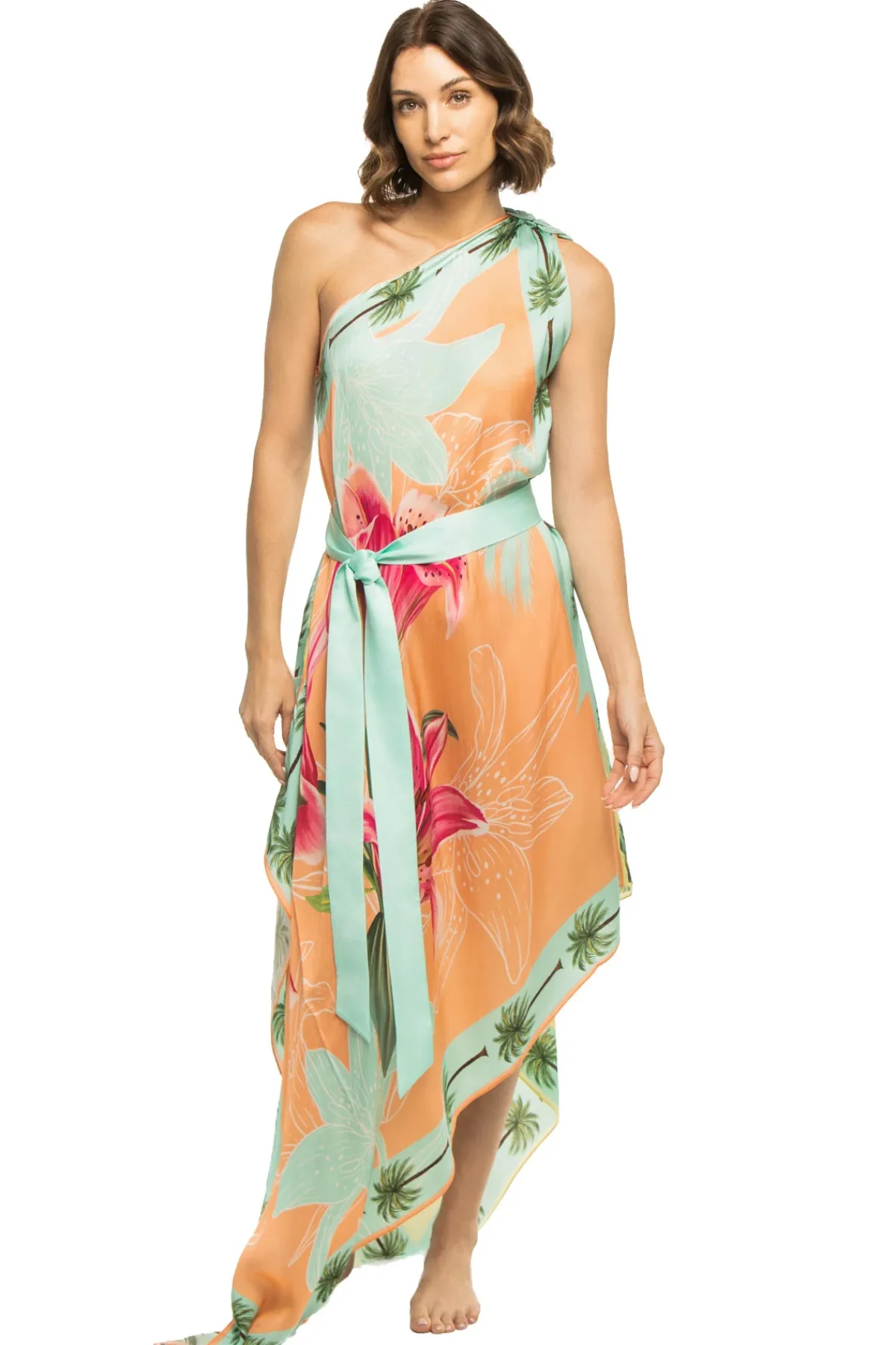 Verandah Sundresses-Asymmetrical Maxi Dress