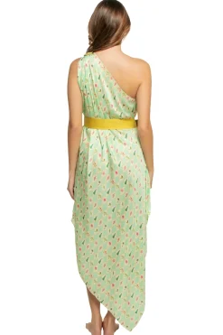 Verandah Sundresses-Asymmetrical Multi-Way Scarf Midi Dress