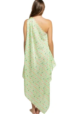 Verandah Sundresses-Asymmetrical Multi-Way Scarf Midi Dress