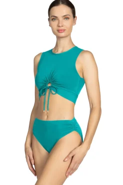 Robin Piccone High Neck|Bikinis-Aubrey High Neck Bikini Top