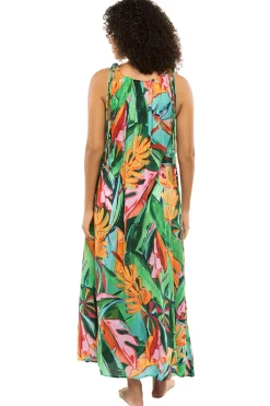 Farm Rio Sundresses-Banana Foliage Midi Dress