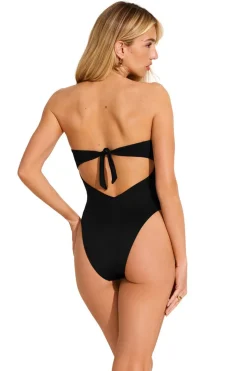 Vitamin A High Leg|Bandeau-Bandeau One Piece Swimsuit