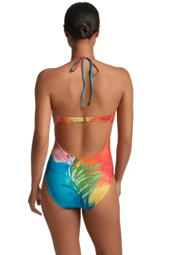 Lauren Ralph Lauren Halter|Bandeau-Bandeau One Piece Swimsuit