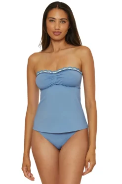 Lucky Brand Halter|Bandeau-Bandeau Tankini Top