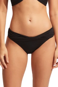 Seafolly Hipster|Bikinis-Banded Hipster Bikini Bottom