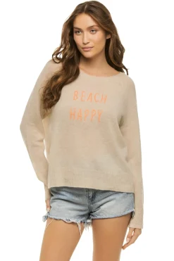 Golden Sun Tops-Beach Happy Sweater