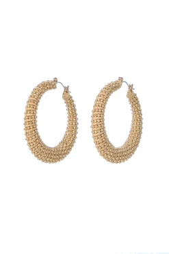 Cara Couture Jewelry-Beaded Hoop Earrings