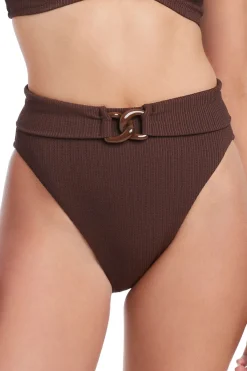 Sanctuary High Leg|High Waist-Belted High Waist Bikini Bottom