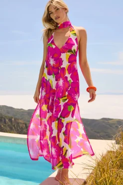 Trina Turk Sundresses-Bloom Mesh Maxi Dress