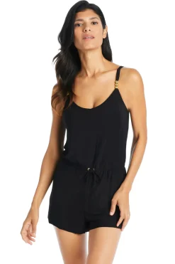 Beyond Control One Pieces-Blouson Romper One Piece Swimsuit