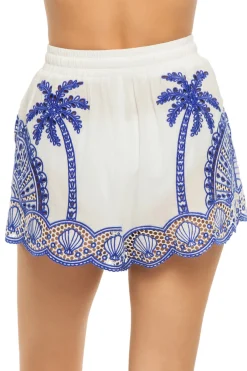Farm Rio Matching Sets|Bottoms-Blue Palm Shorts