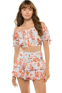 Poupette St Barth Matching Sets|Tops-Bonny Off Shoulder Crop Top