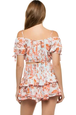 Poupette St Barth Matching Sets|Tops-Bonny Off Shoulder Crop Top