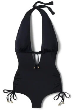 Vitamin A Halter|Plunge-Brena Halter Plunge One Piece Swimsuit