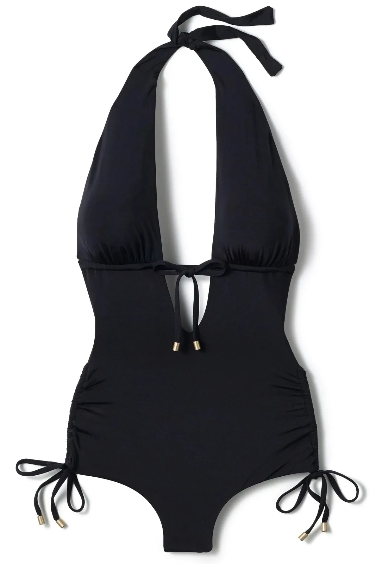 Vitamin A Halter|Plunge-Brena Halter Plunge One Piece Swimsuit
