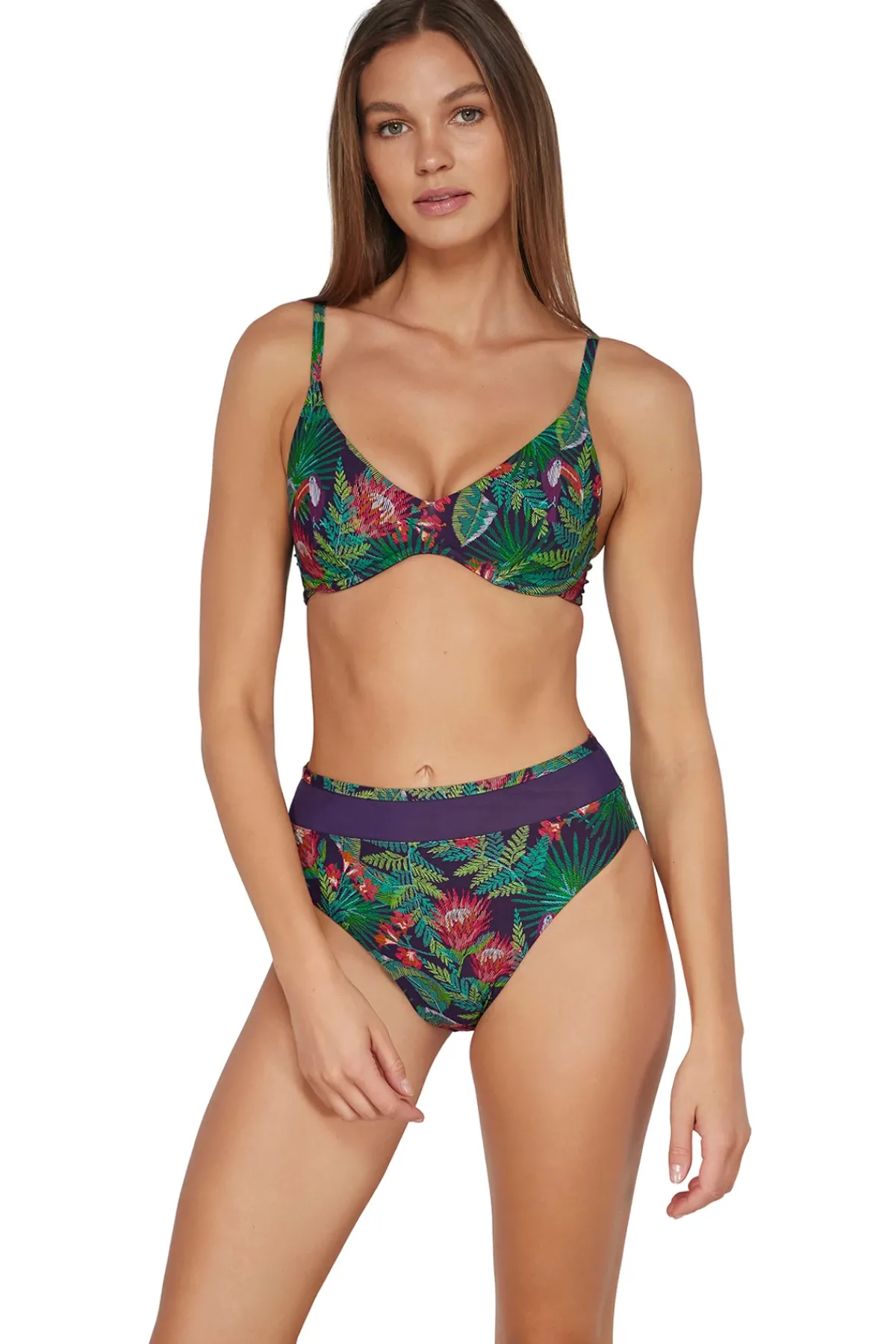 Sunsets Halter|Bralette-Brooke U-Wire Bikini Top