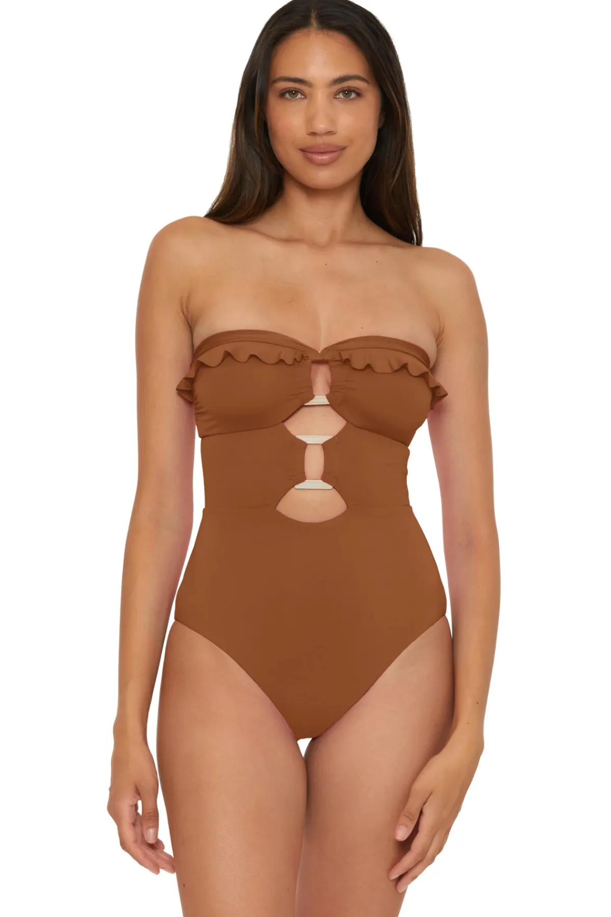 Soluna Halter|Bandeau-Buckle Up One Piece Swimsuit