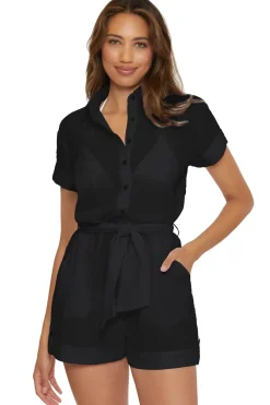 Becca by Rebecca Virtue Jumpsuits / Rompers-Cabana Button Up Romper