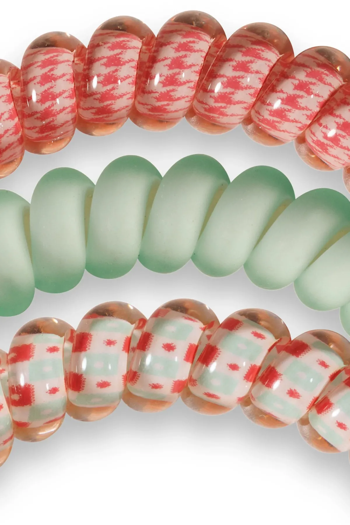 Teleties Hair Accessories-Calming Coral 3-Pack Hair Ties