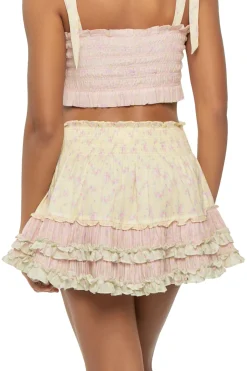 LoveShackFancy Bottoms-Camellia Mini Skirt