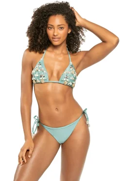 PatBo Triangle|Halter-Camila Seashell Triangle Bikini Top