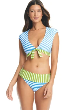 Bleu Rod Beattie Bikinis-Cap Sleeve Crop Bikini Top