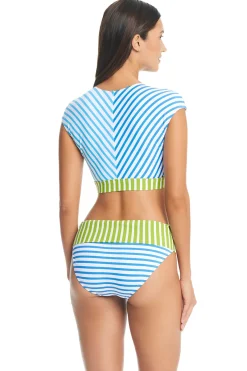 Bleu Rod Beattie Bikinis-Cap Sleeve Crop Bikini Top