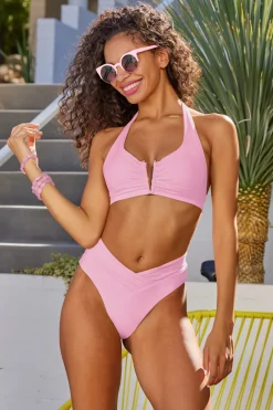 Becca by Rebecca Virtue High Leg|High Waist-Carolina High Waist Bikini Bottom