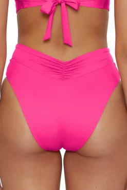Becca by Rebecca Virtue High Leg|High Waist-Carolina High Waist Bikini Bottom