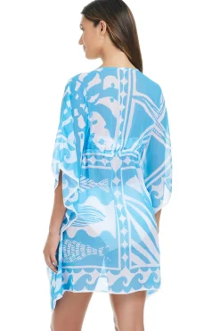 Bleu Rod Beattie Tunics-Catch Of The Day Chiffon Caftan
