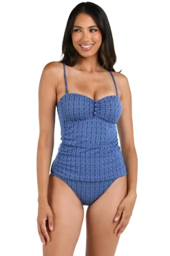 La Blanca Bandeau|Tank-Charmed Coast Tankini Top