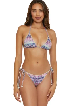 Becca by Rebecca Virtue Triangle|Halter-Cheryl Metallic Triangle Bikini Top